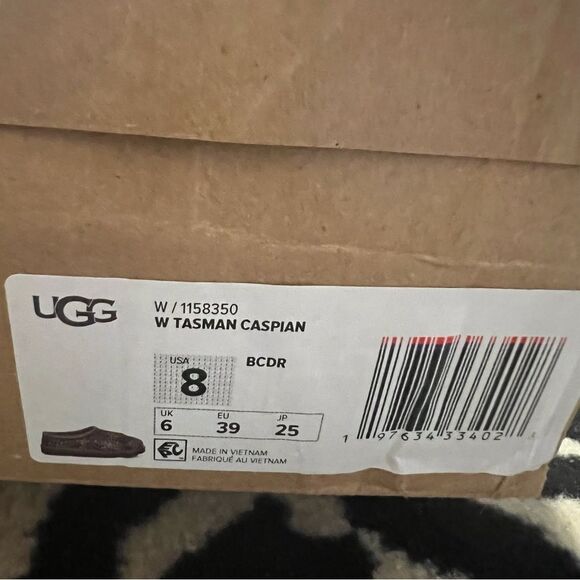 NWT UGGāTasman Caspian Burnt Cedar Slippers Size Women's 8 - Picture 13 of 15
